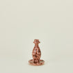 Large splatterware candlestick holder in blush and terracotta