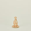 Large splatterware candlestick holder in ivory and bronze