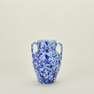 Large splatterware vase in sky and cobalt