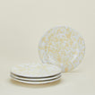 Splatterware salad plates set of 4 in white and ivory