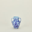 Small splatterware vase in sky and cobalt