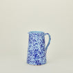 Large splatterware pitcher in sky and cobalt