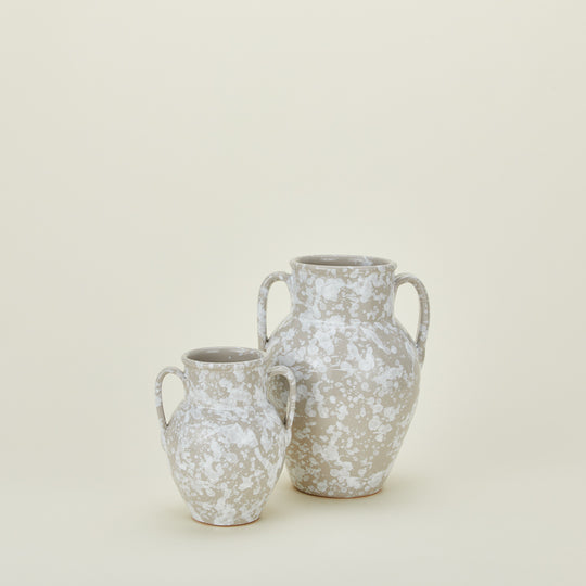 Splatter Vase - Light Grey/White
