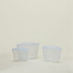 Silicone storage bags in three sizes.
