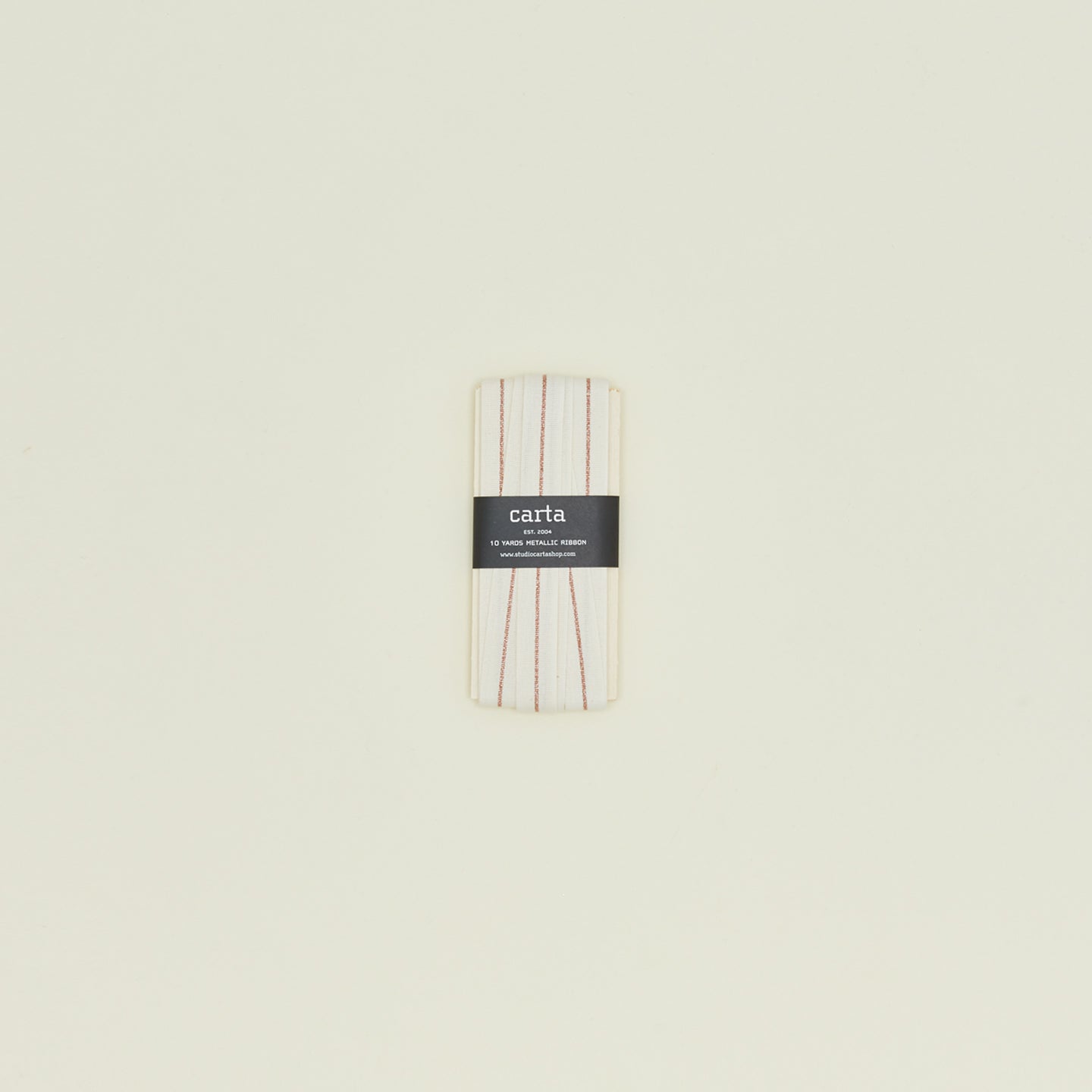 Metallic cotton ribbon in copper