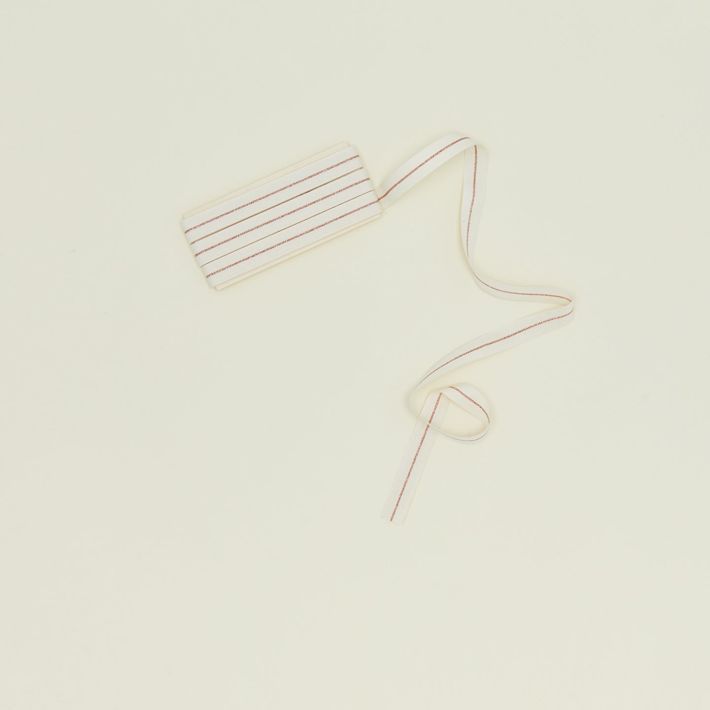 Metallic cotton ribbon in copper