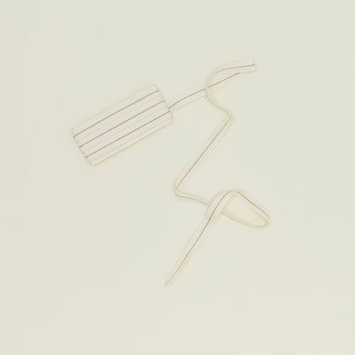 Metallic cotton ribbon in gold