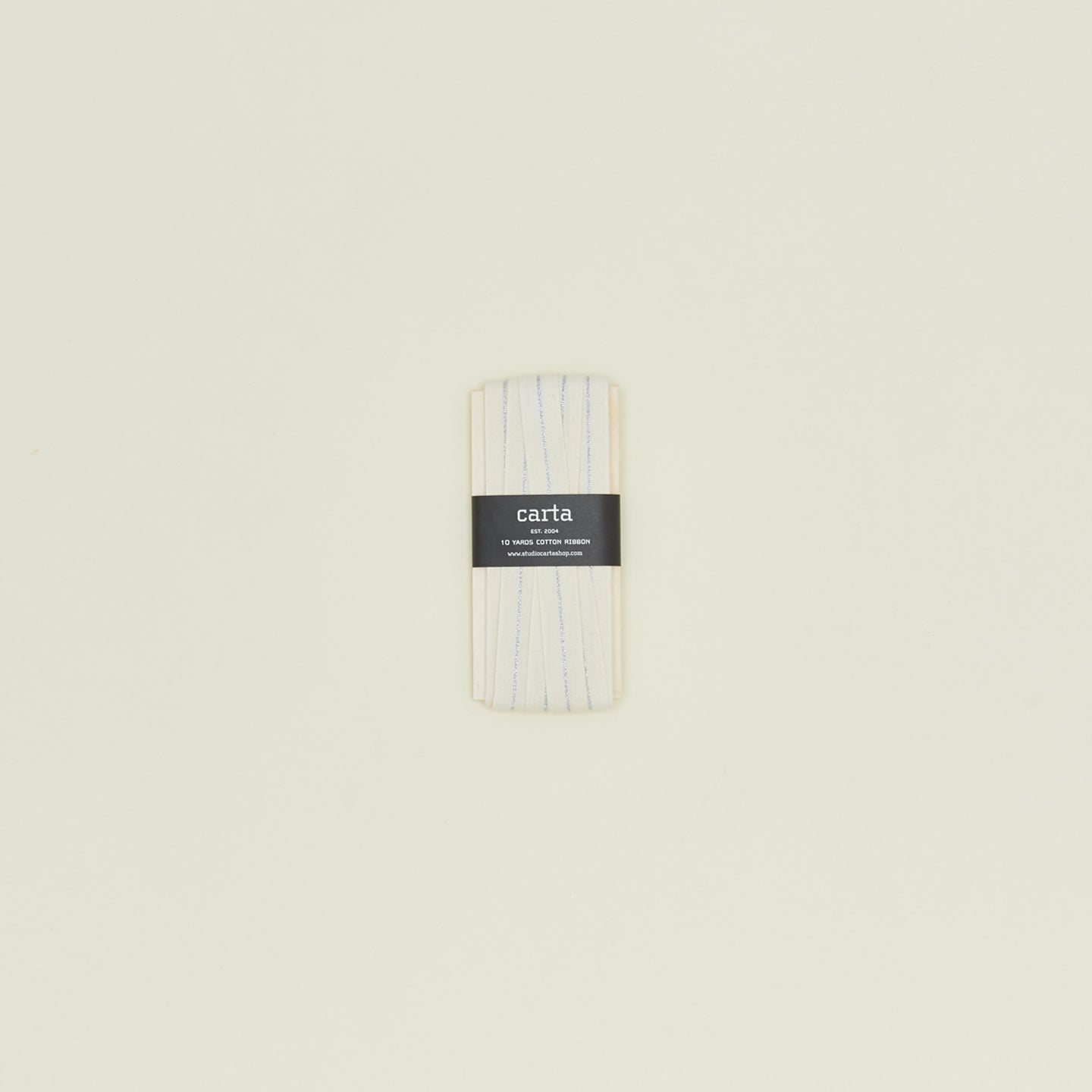 Metallic cotton ribbon in silver