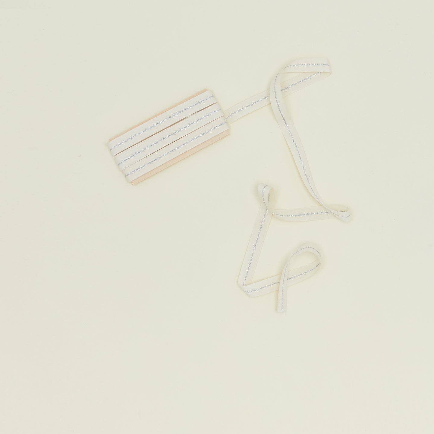 Metallic cotton ribbon in silver