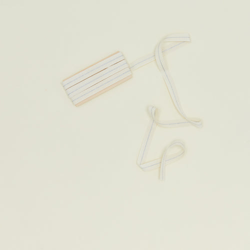 Metallic cotton ribbon in silver