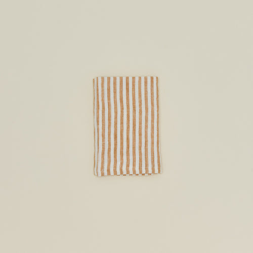 Tell Me More leon striped napkin folded.