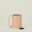 Tall Ribbed Mug in Blush.