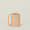 Tall Ribbed Mug in Blush.