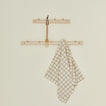 Oksa coat rack family with towel and brush