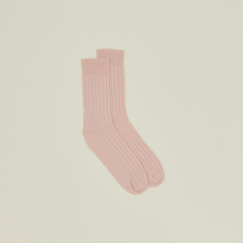 Cashmere + Merino Wool Socks in blossom
