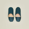 Handmade Leather Slippers - Blue