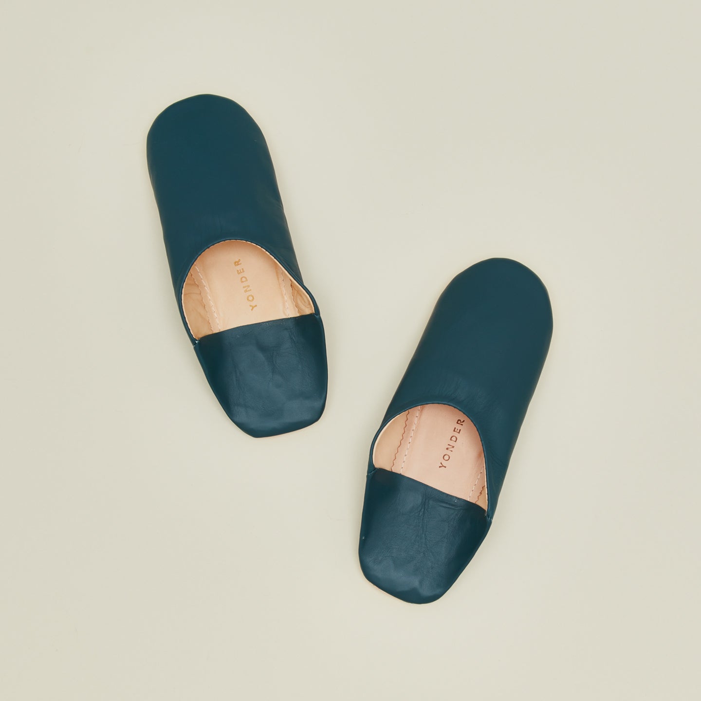 Handmade Suede Slippers in Blue
