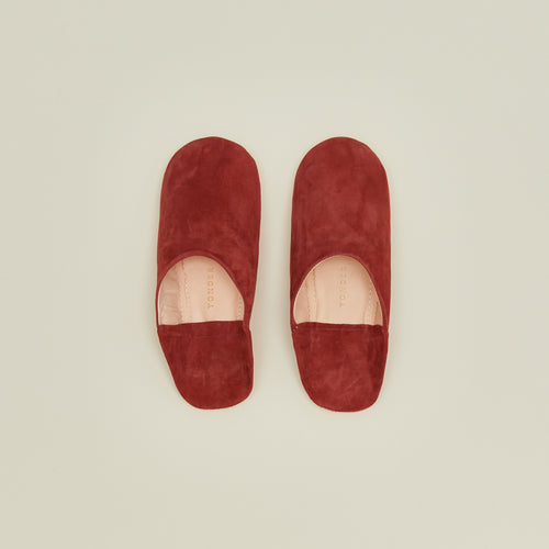 Handmade Suede Slippers in Cinnamon
