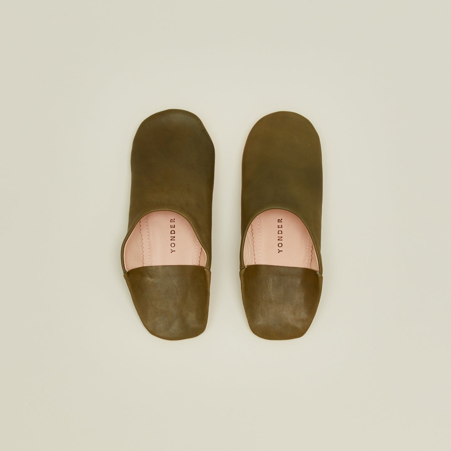 Handmade Suede Slippers in olive
