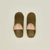 Handmade Leather Slippers - Olive