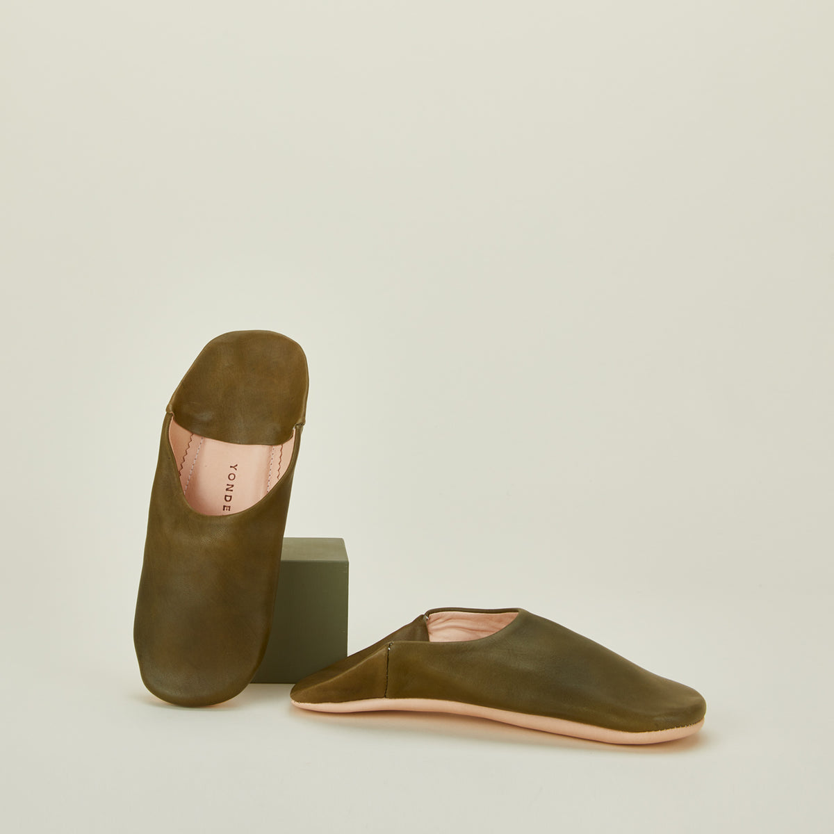 NWT Yonder Hawkins New York Handmade Leather Slippers Handmade Leather Slippers - Nude – Hawkins New York main image 4