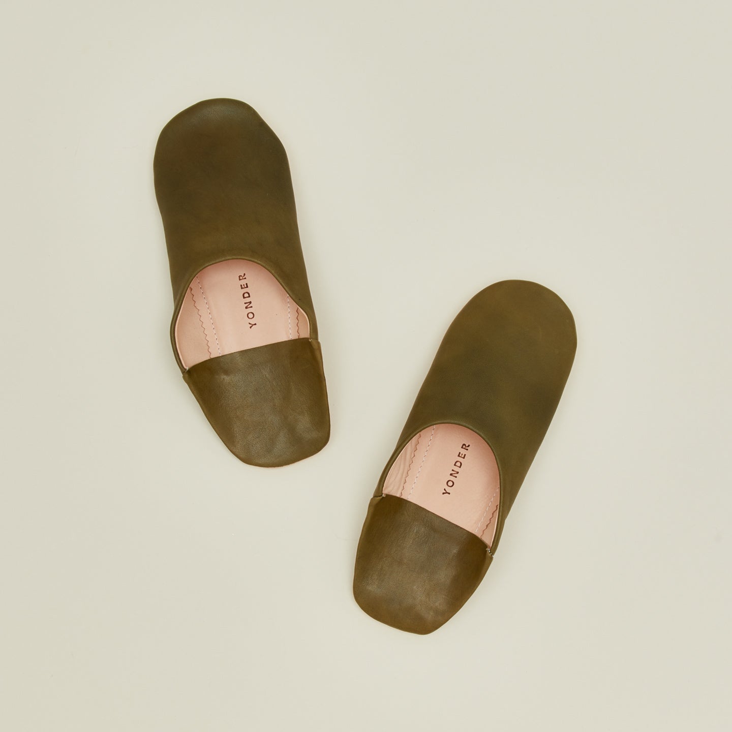 Handmade Suede Slippers in olive