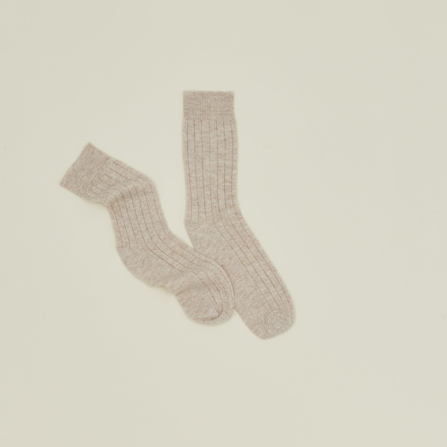 Cashmere + Merino Wool Socks in stone
