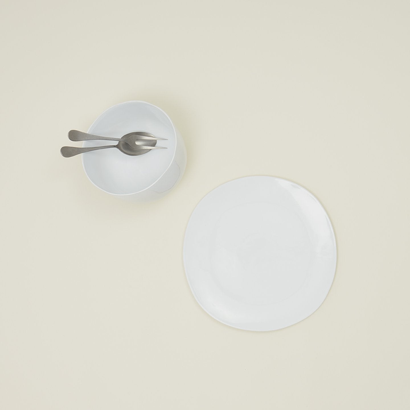 Organic Round Serving Platter - White