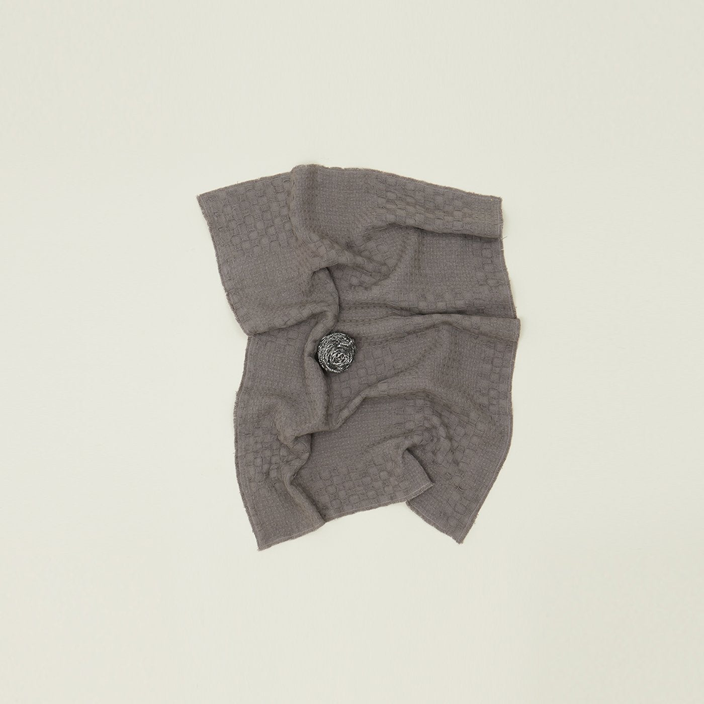 Dobby Weave Dish Towel - Dark Grey