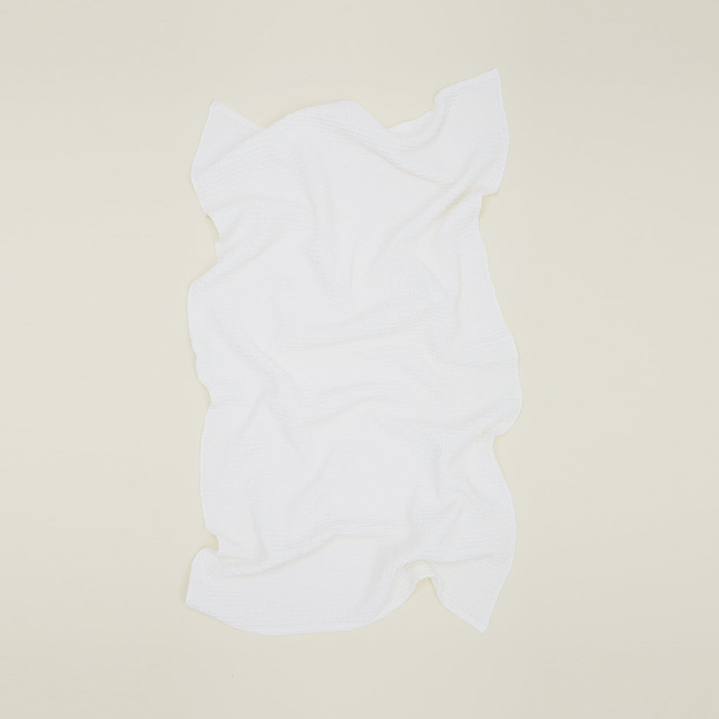 Simple Waffle Bath Towel - White
