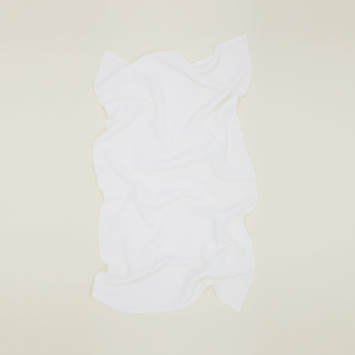 Simple Waffle Towel - White