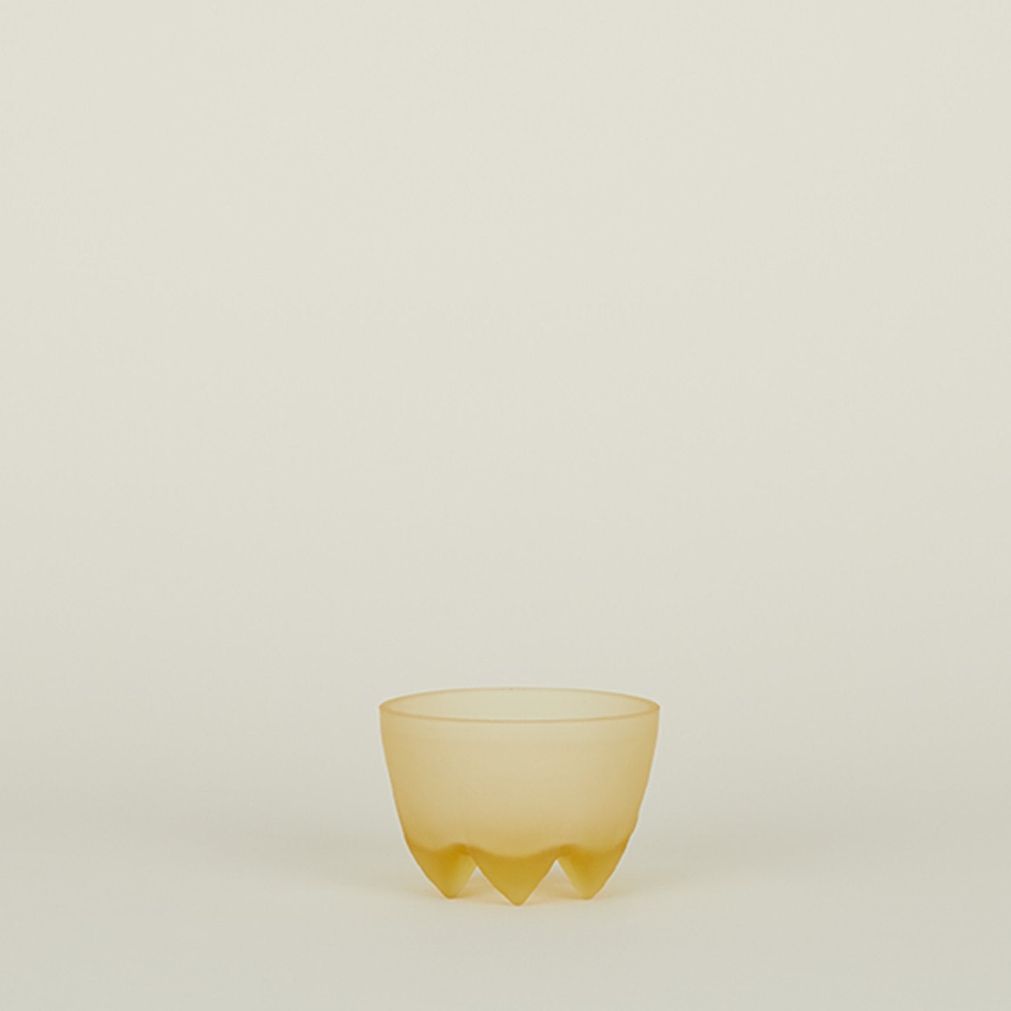 Frosted Footed Bowl - Amber