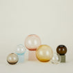 Aurora sphere vase family in various colors and sizes