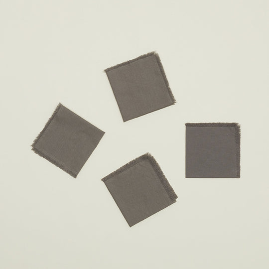 Essential Cocktail Napkins, Set of 4 - Dark Grey
