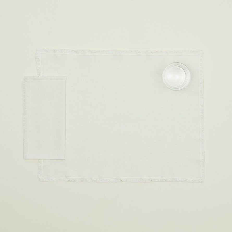 Essential Dinner Napkin and Placemat in Ivory