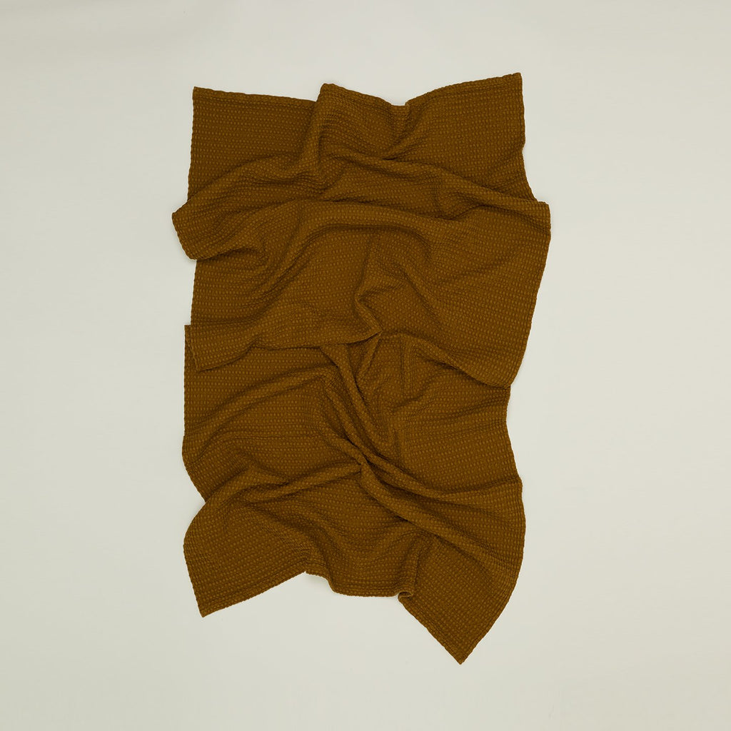 Simple Waffle Washcloth - Bronze