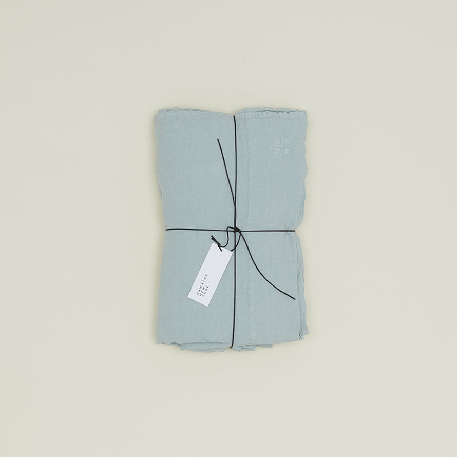Simple Linen Flat Sheet - Sky