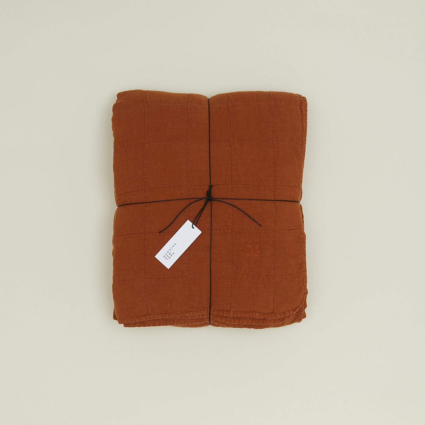 Simple Linen Quilt - Terracotta