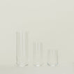 Simple Glass Pitcher and two Simple Glass Glasses.
