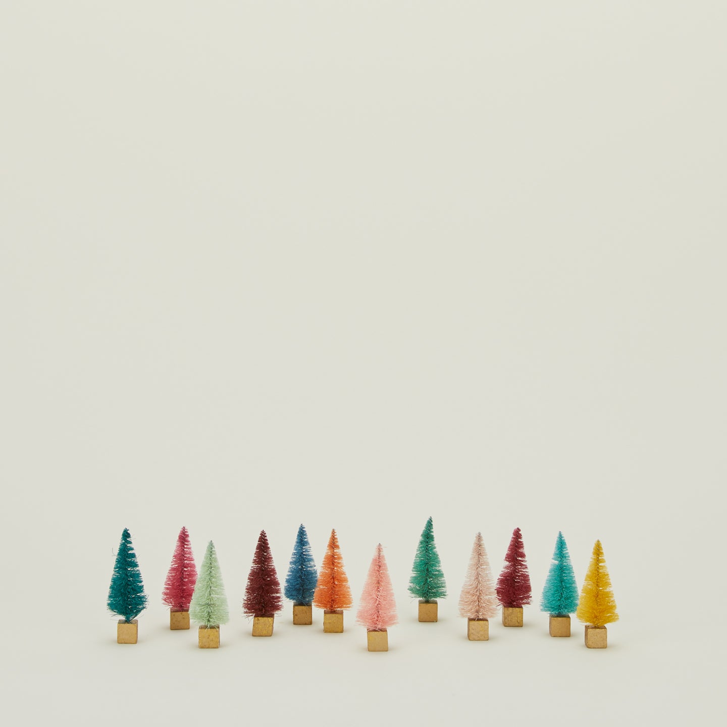Small Rainbow Bottlebrush Trees, Set of 12