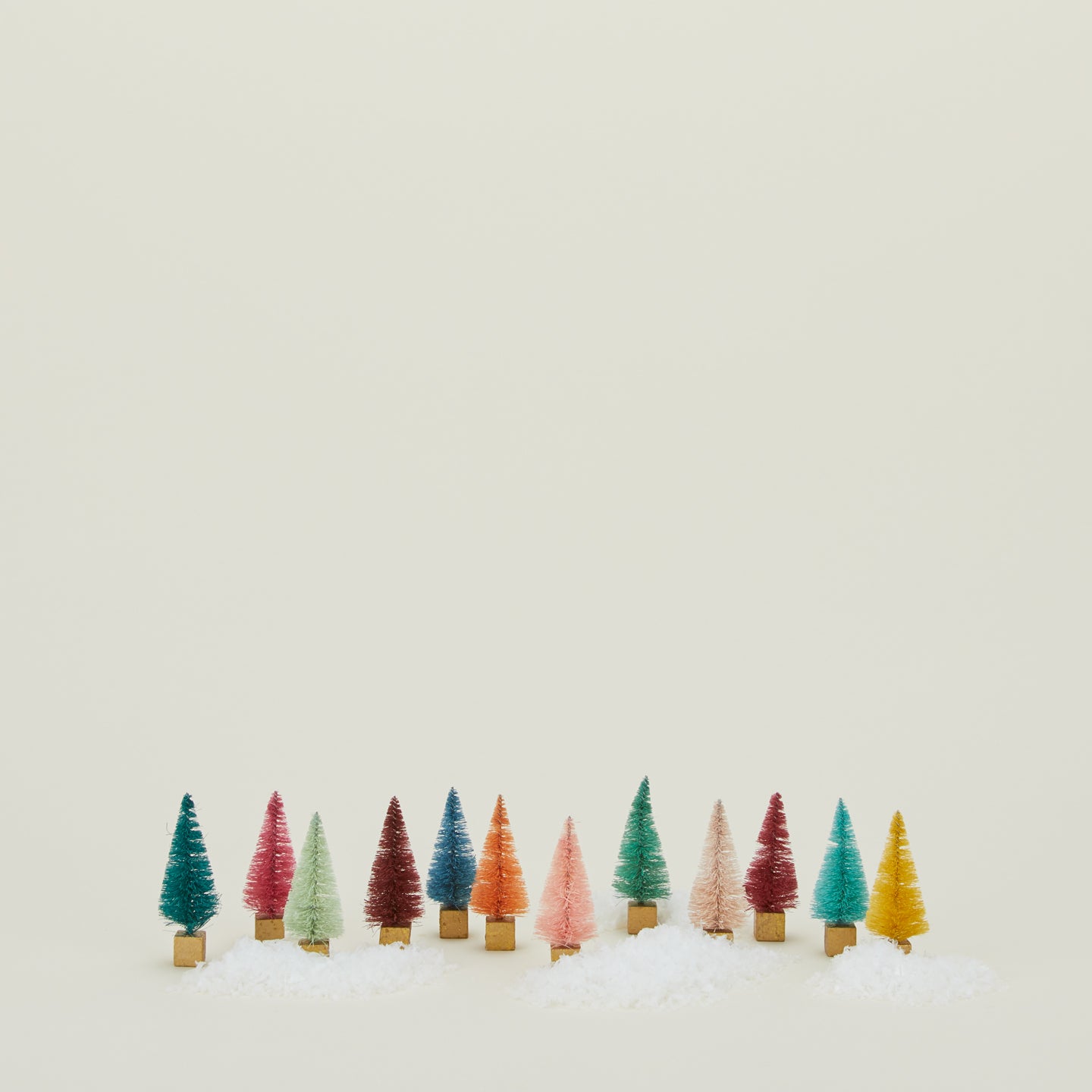 Small Rainbow Bottlebrush Trees, Set of 12