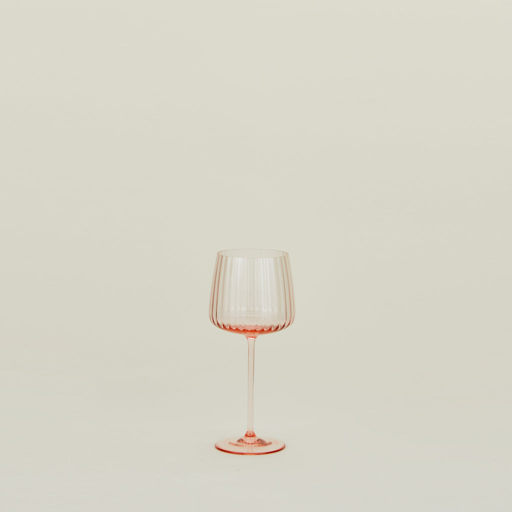 Ribbed White Wine Glass