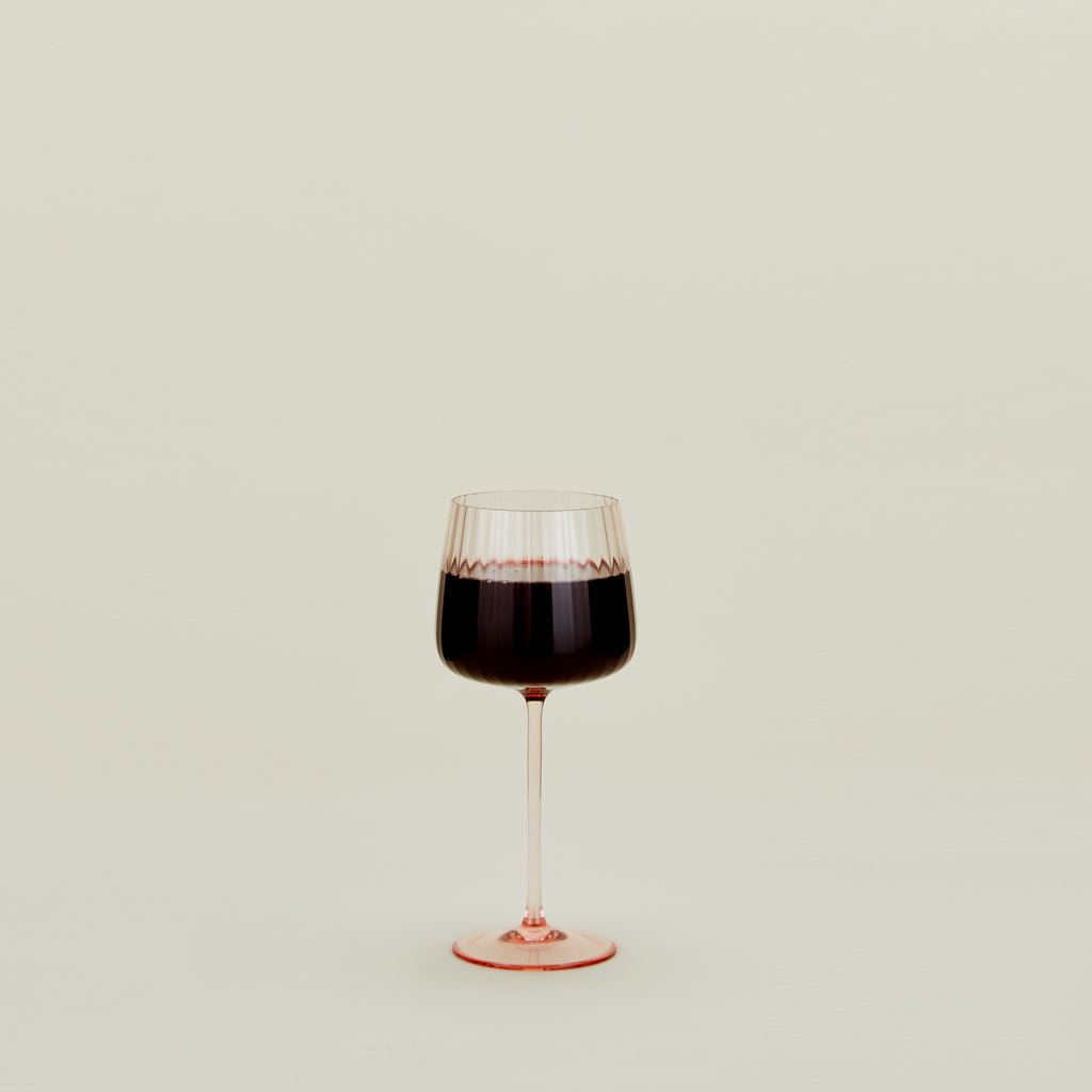 Ribbed Red Wine Glass