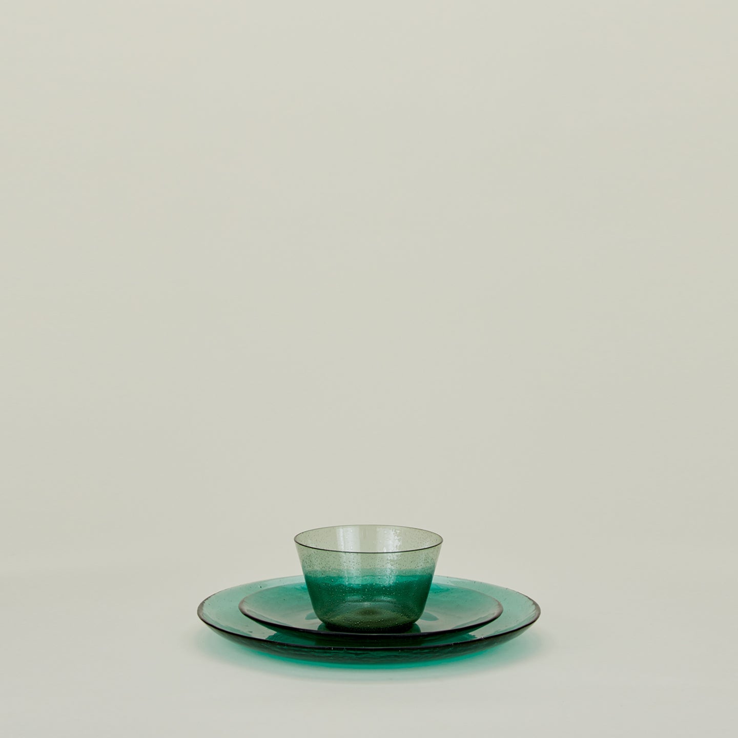 Glass Dinner Plate - Jade