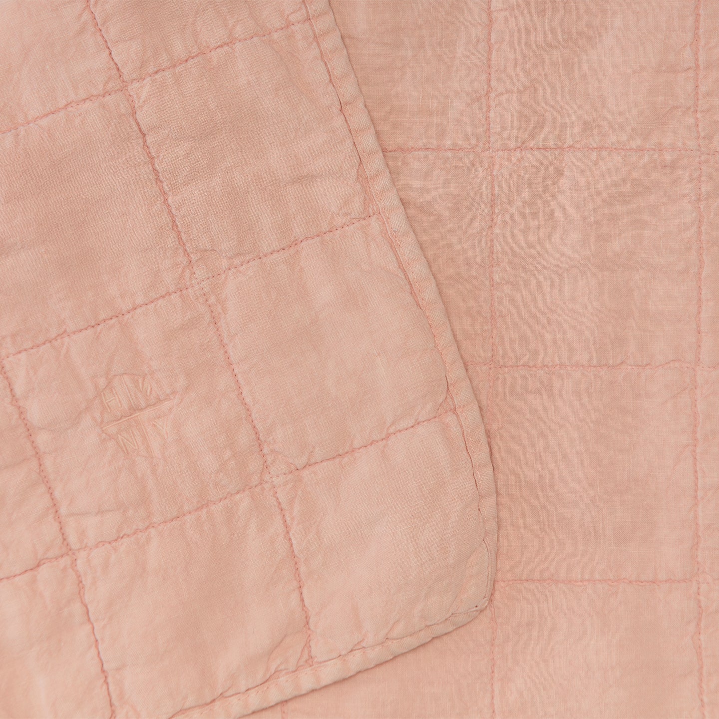Simple Linen Quilt - Blush