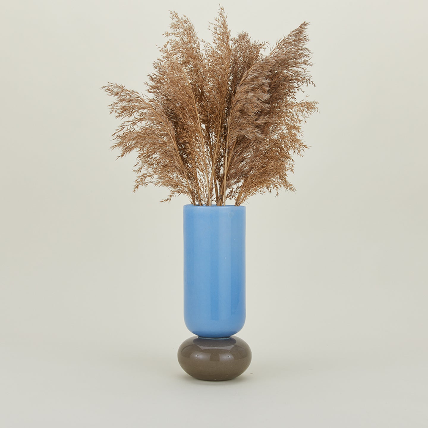 Mari Glass Vase, Cylinder - Sky