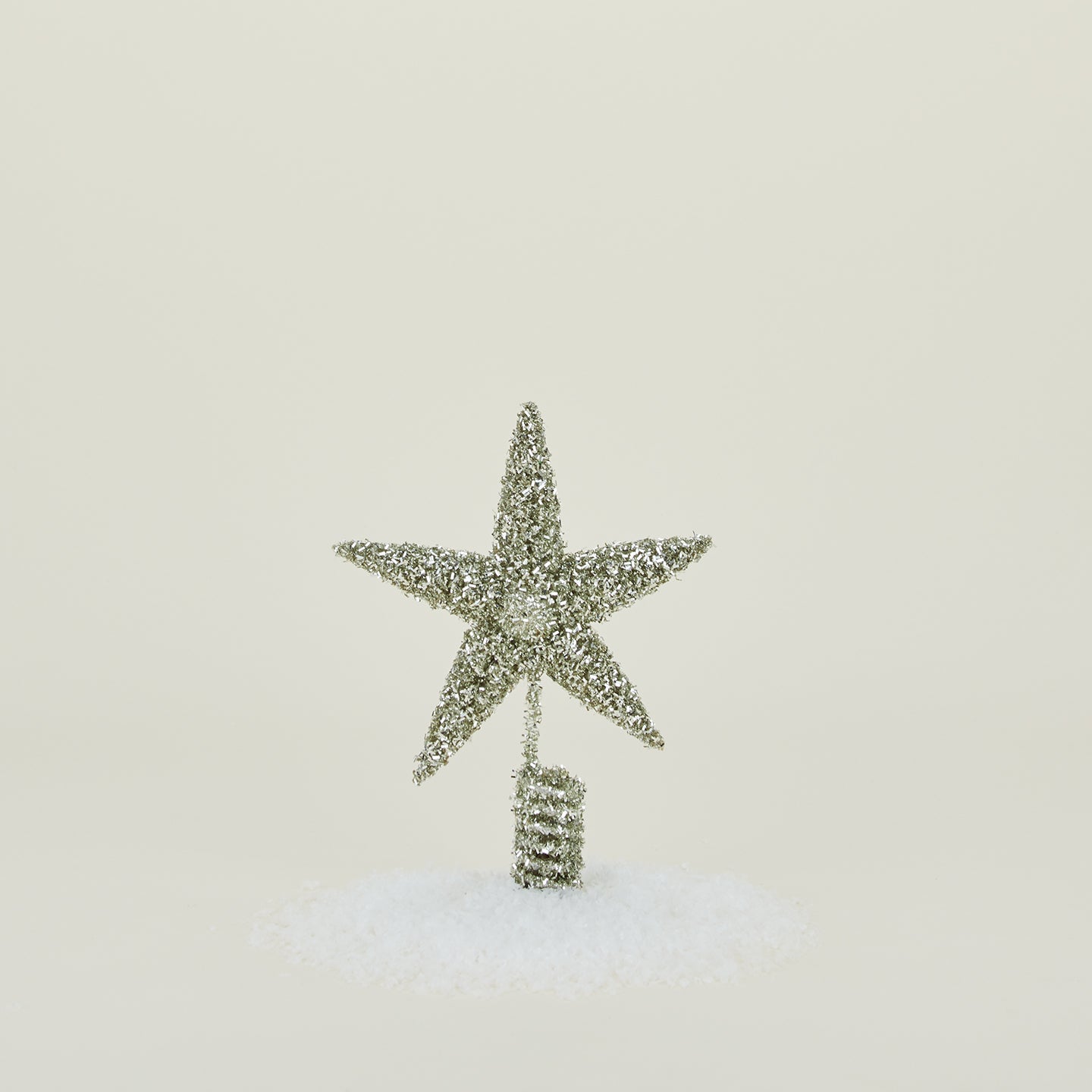Tinsel Tree Topper - Silver