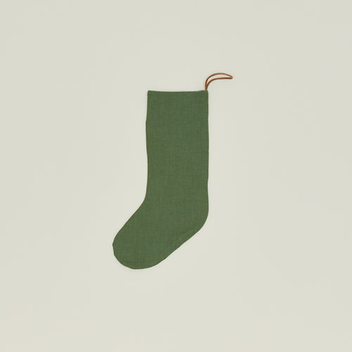 Simple Linen Stocking - Olive