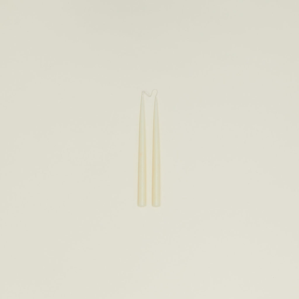 Hand Dipped Taper Set Shabbat Candles - Ivory