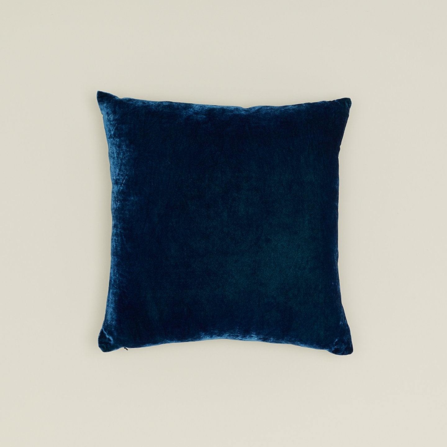 Reversible Velvet + Linen Pillow - Peacock
